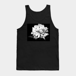 Monochrome Photography Peony Bloom Tank Top